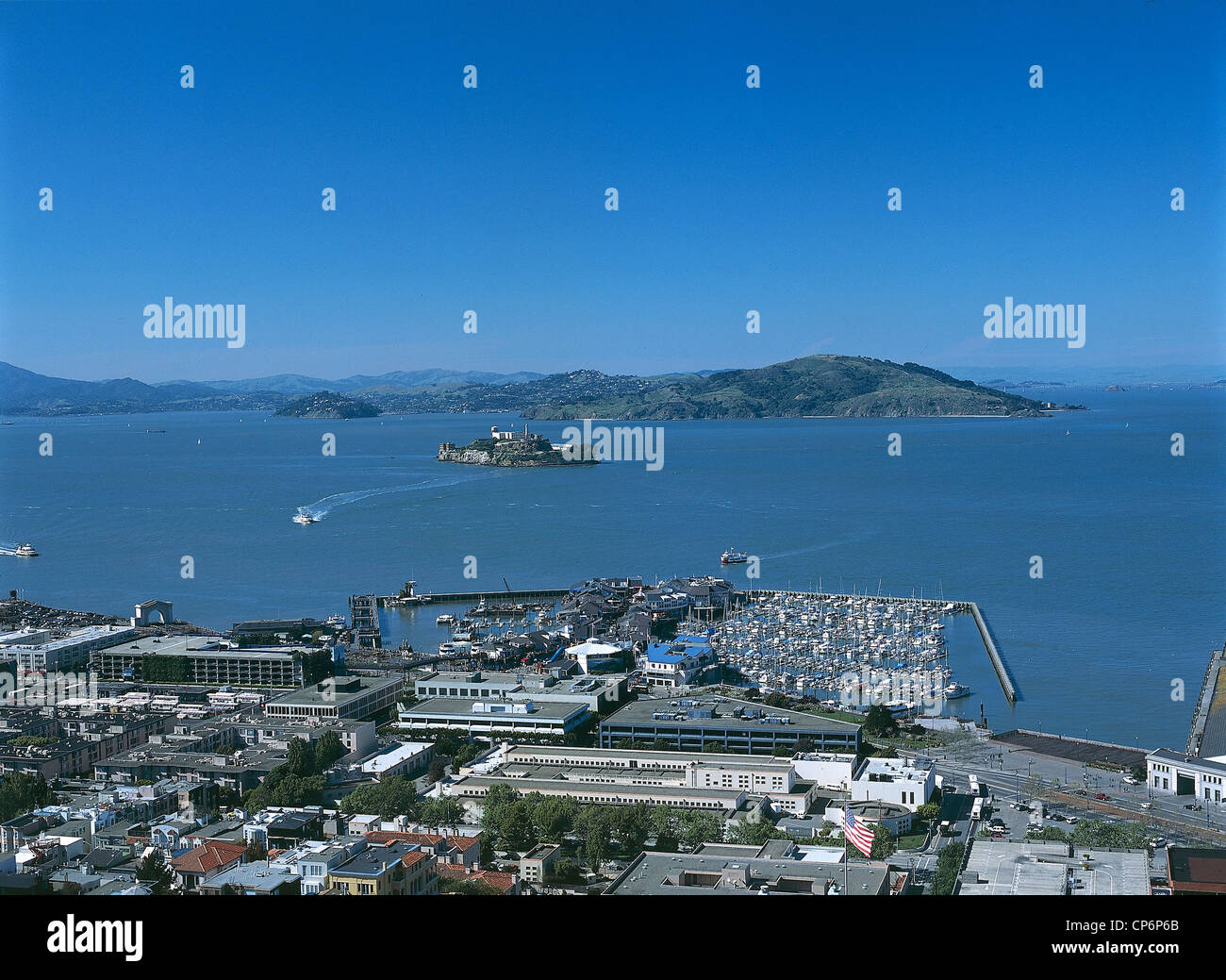United States of America - California - San Francisco - The Bay Tower from Coilt Stock Photo