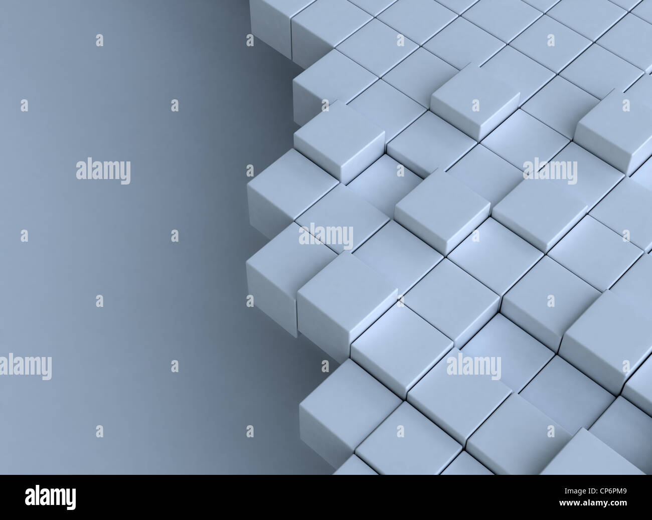Building abstract concept - 3d cubes Stock Photo - Alamy