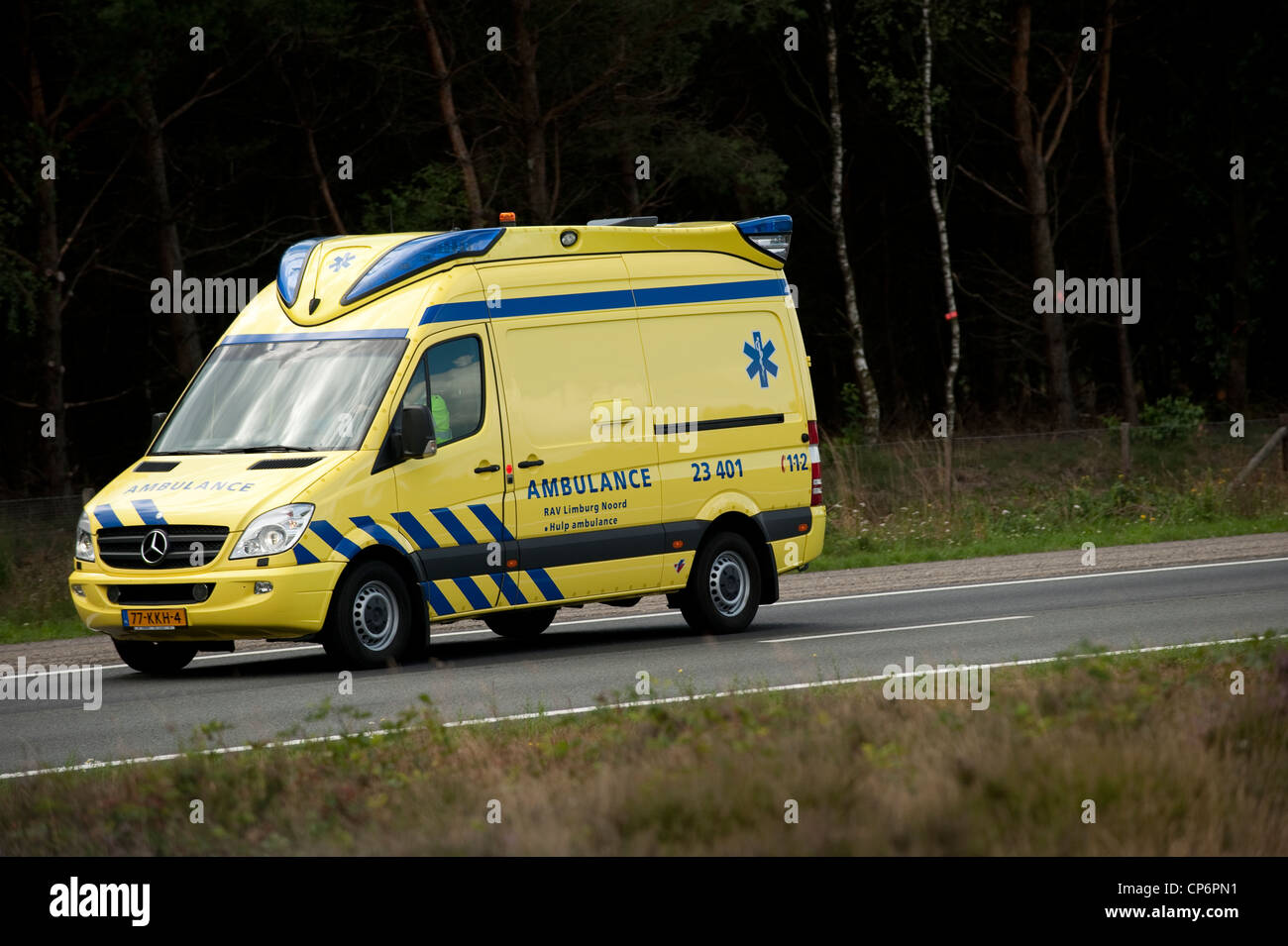 Dutch Ambulance Emergency Arnhem Netherlands Holland Europe EU Stock