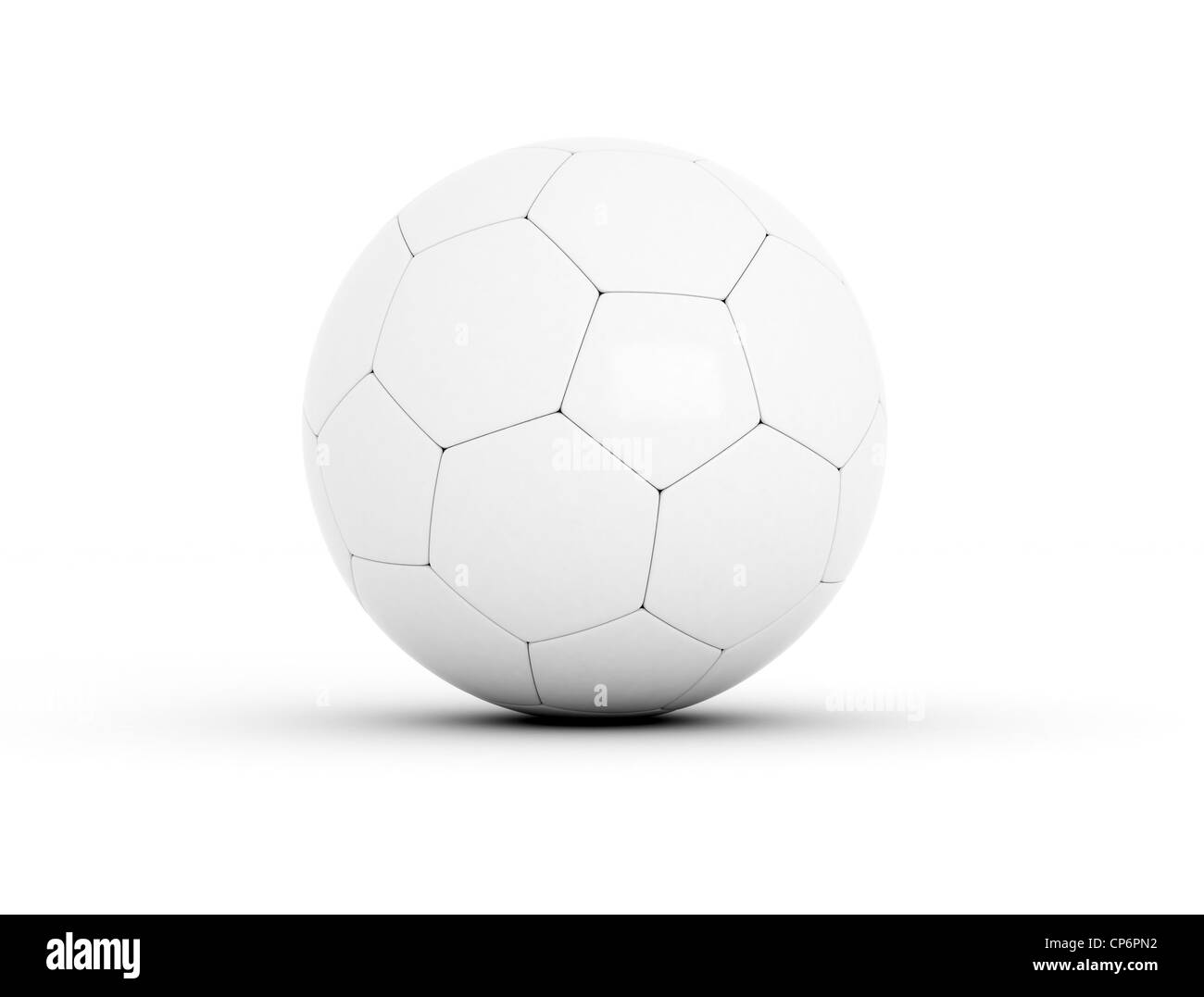 High resolution render of a soccer ball on white background. Stock Photo