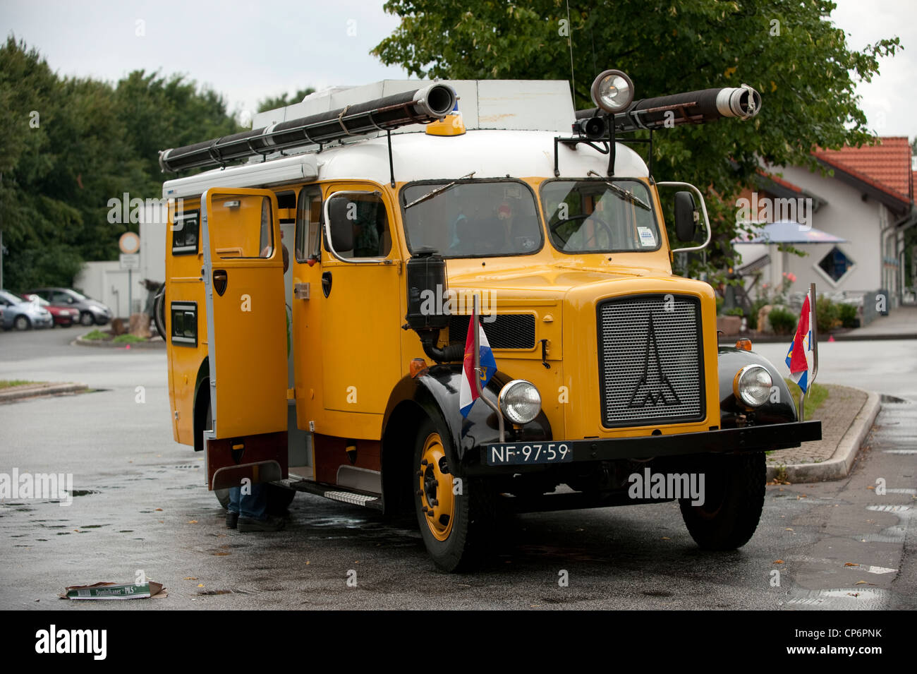 Old Fire Truck Converted to Camper Van Magirus-Deutz S 3500 Diesel 1952  Bedburg Cologne Germany Europe EU Stock Photo - Alamy