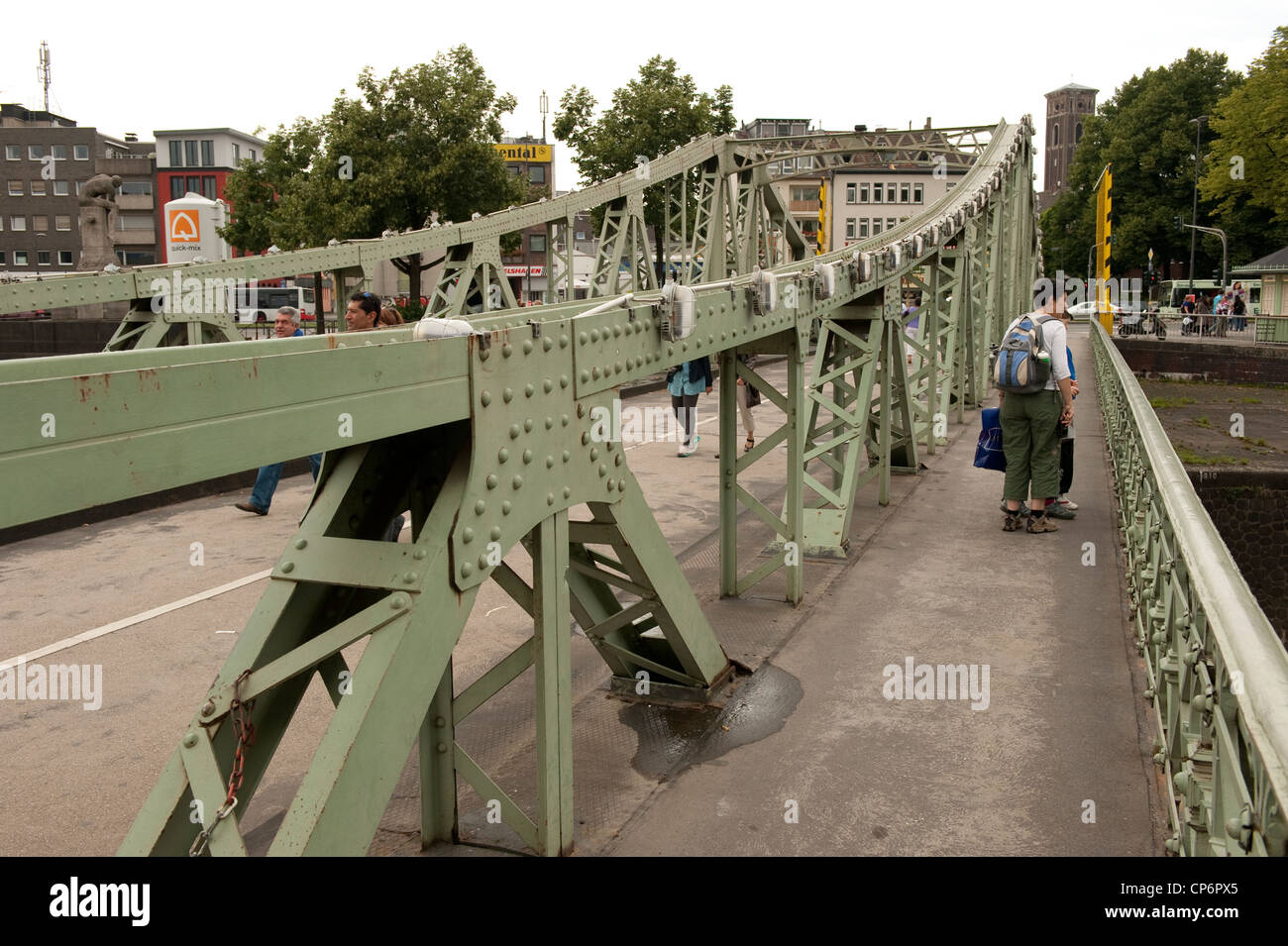 Steel Riveted Bridge Old on Rhine Cologne Germany Europe EU Stock Photo