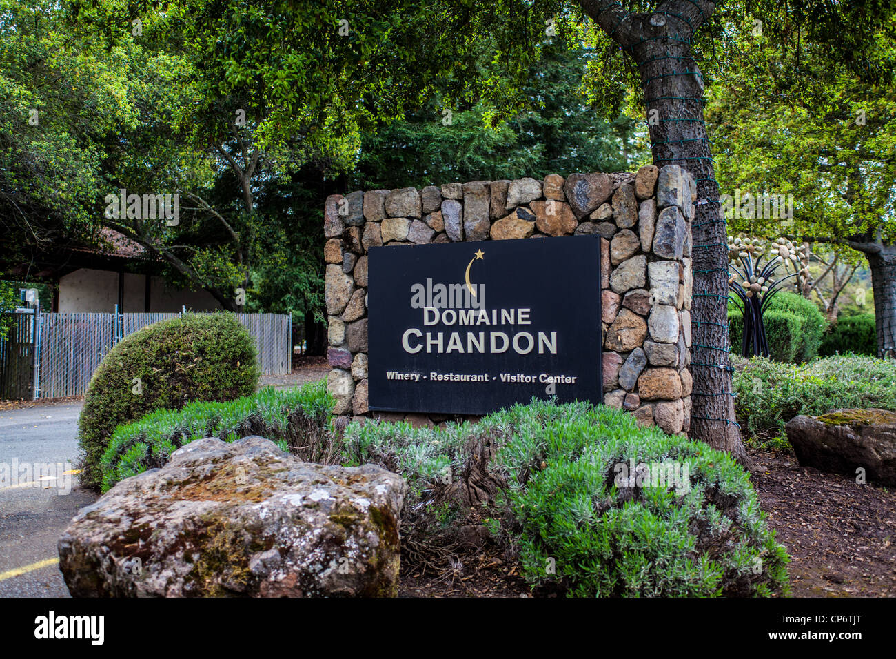 Domaine Chandon Winery  In Yountville California Napa Valley Stock Photo