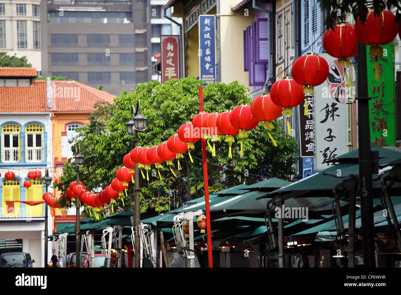 singapore chinatown streetview Stock Photo
