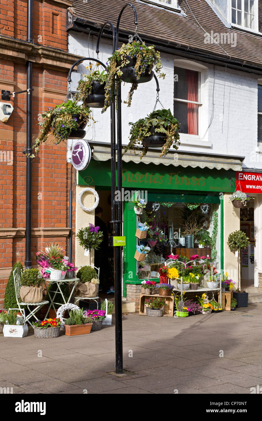Traditional high street florist Stock Photo Alamy