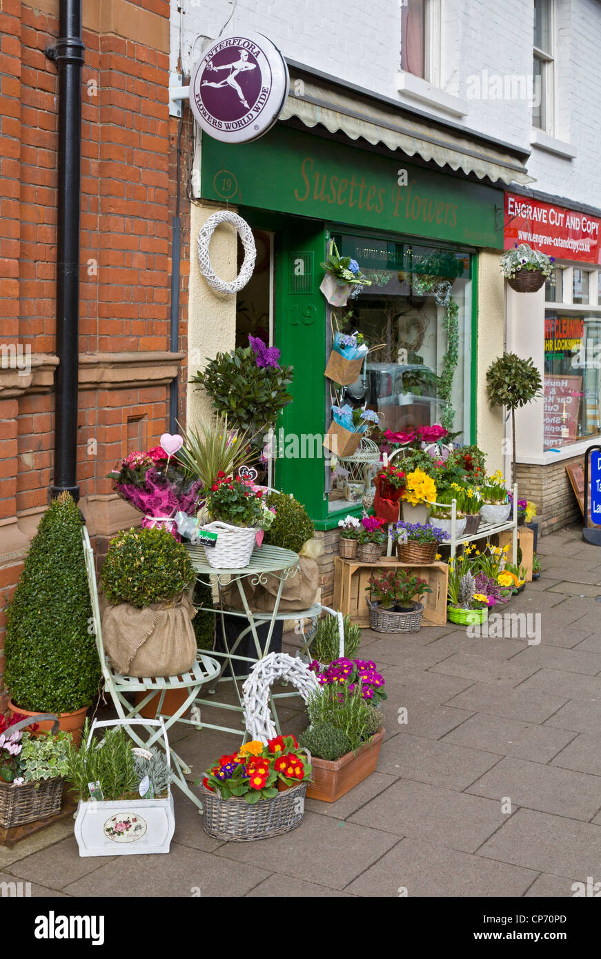 Traditional high street florist Stock Photo Alamy