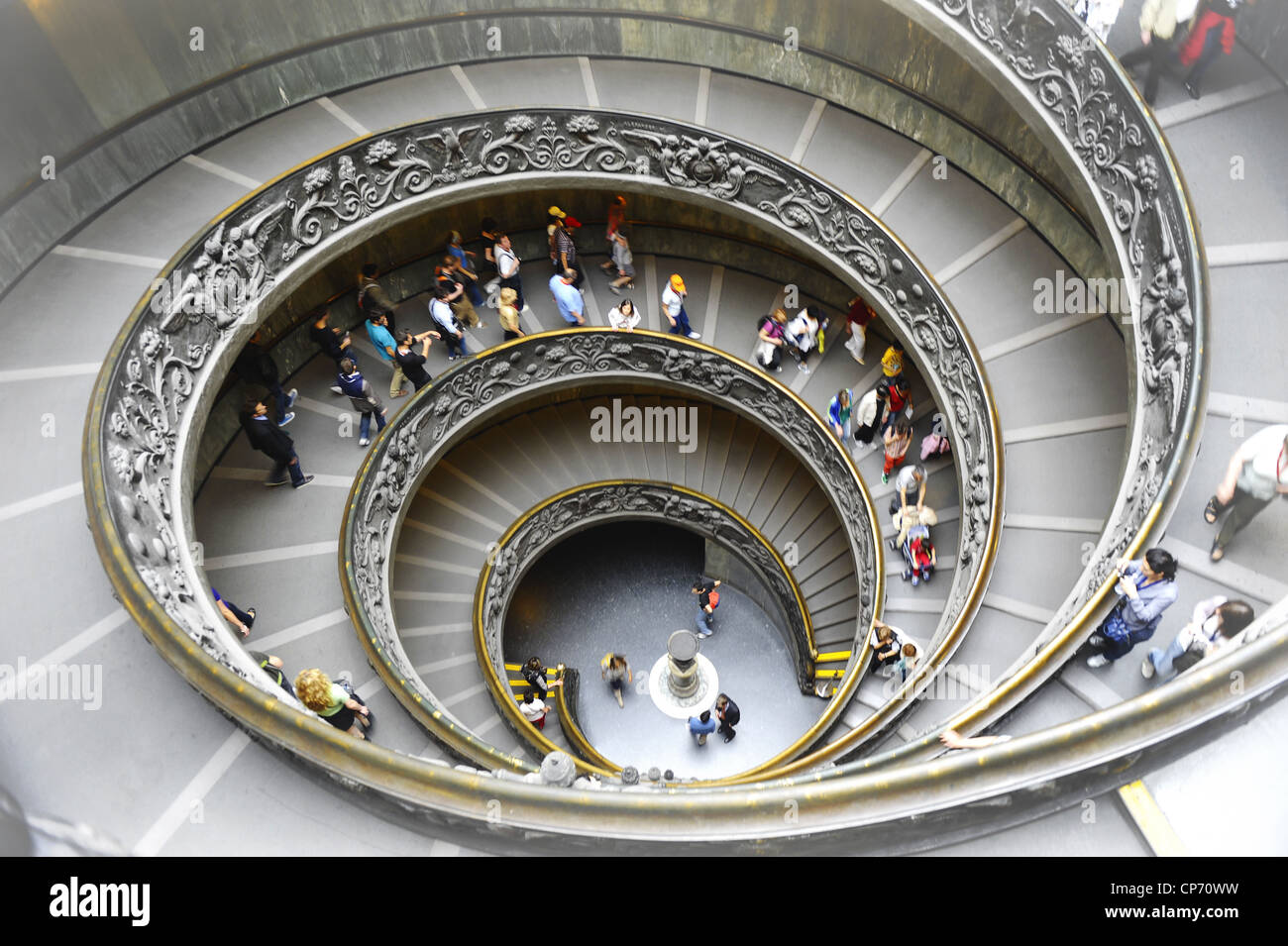 Spiral Staircase at the exit of the Vatican museums, Vatican City, Rome, Italy Stock Photo