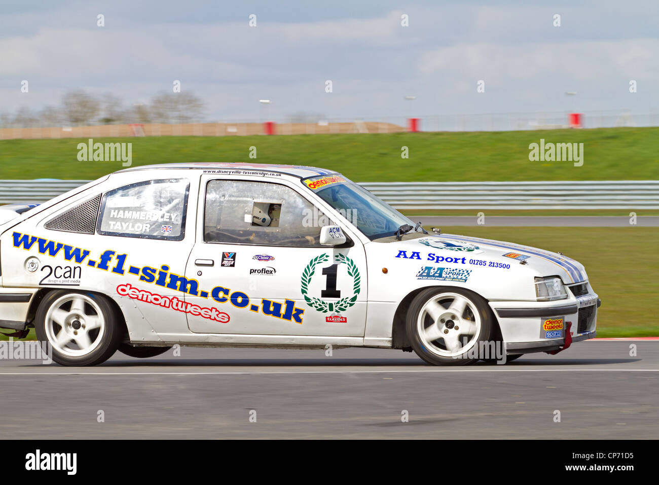 1989 Vauxhall Astra GTE with driver John Hammersley during the CSCC Future Classics race at Snetterton, Norfolk, UK. Stock Photo