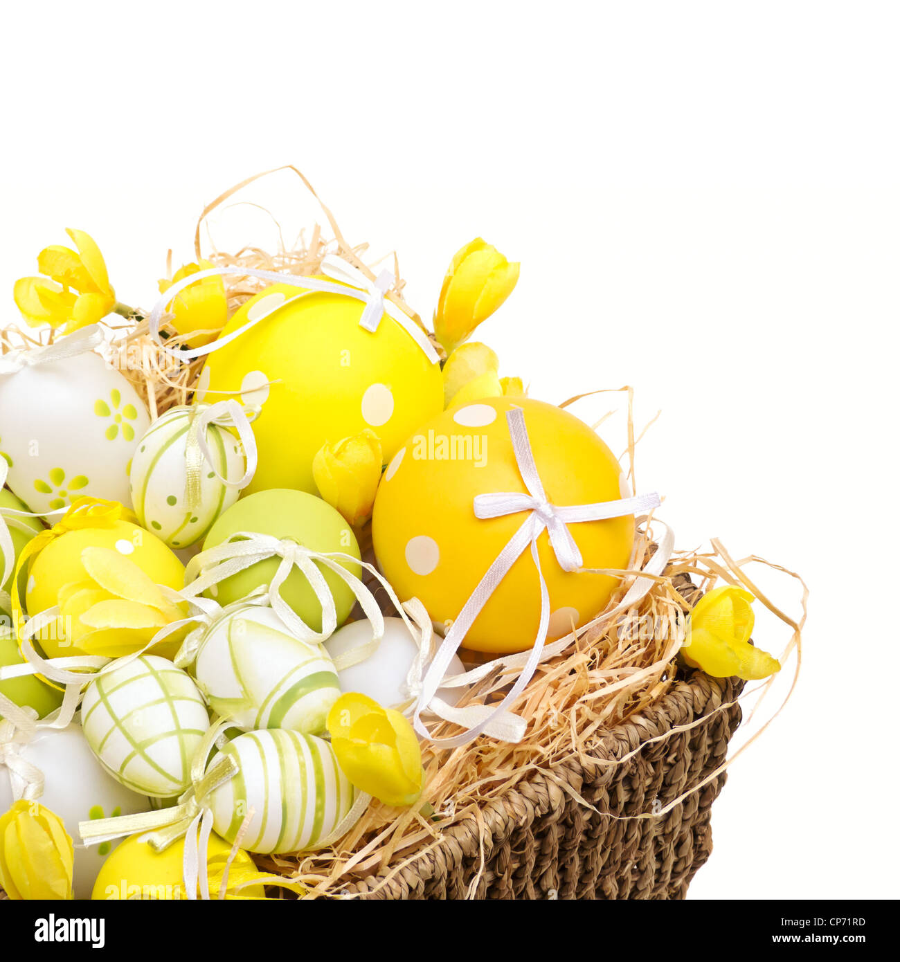 Easter Basket Isolated Stock Photo