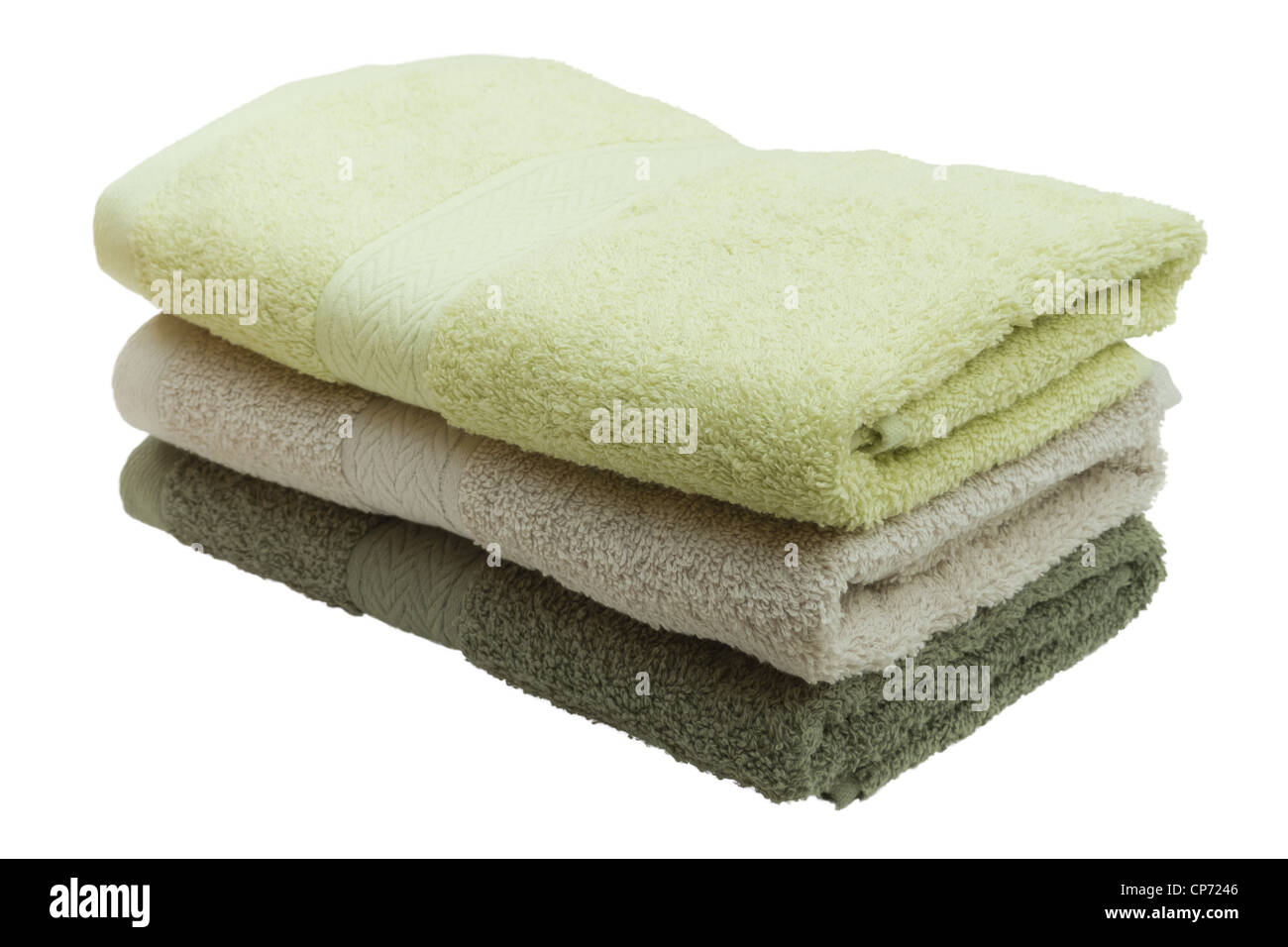 Green Towels Stock Photo