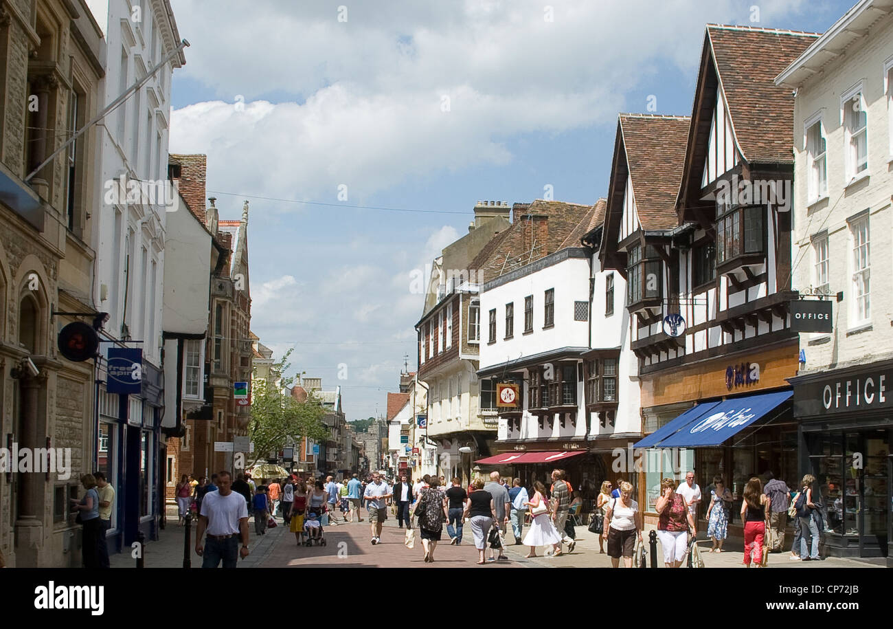 Canterbury High Street, Kent, England, UK Stock Photo