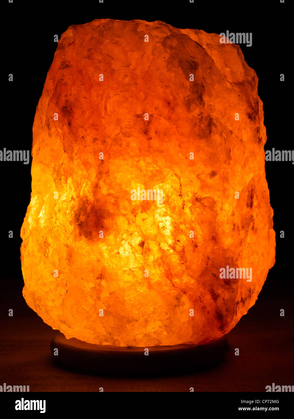 Salt Rock Lamp Lit Stock Photo Alamy
