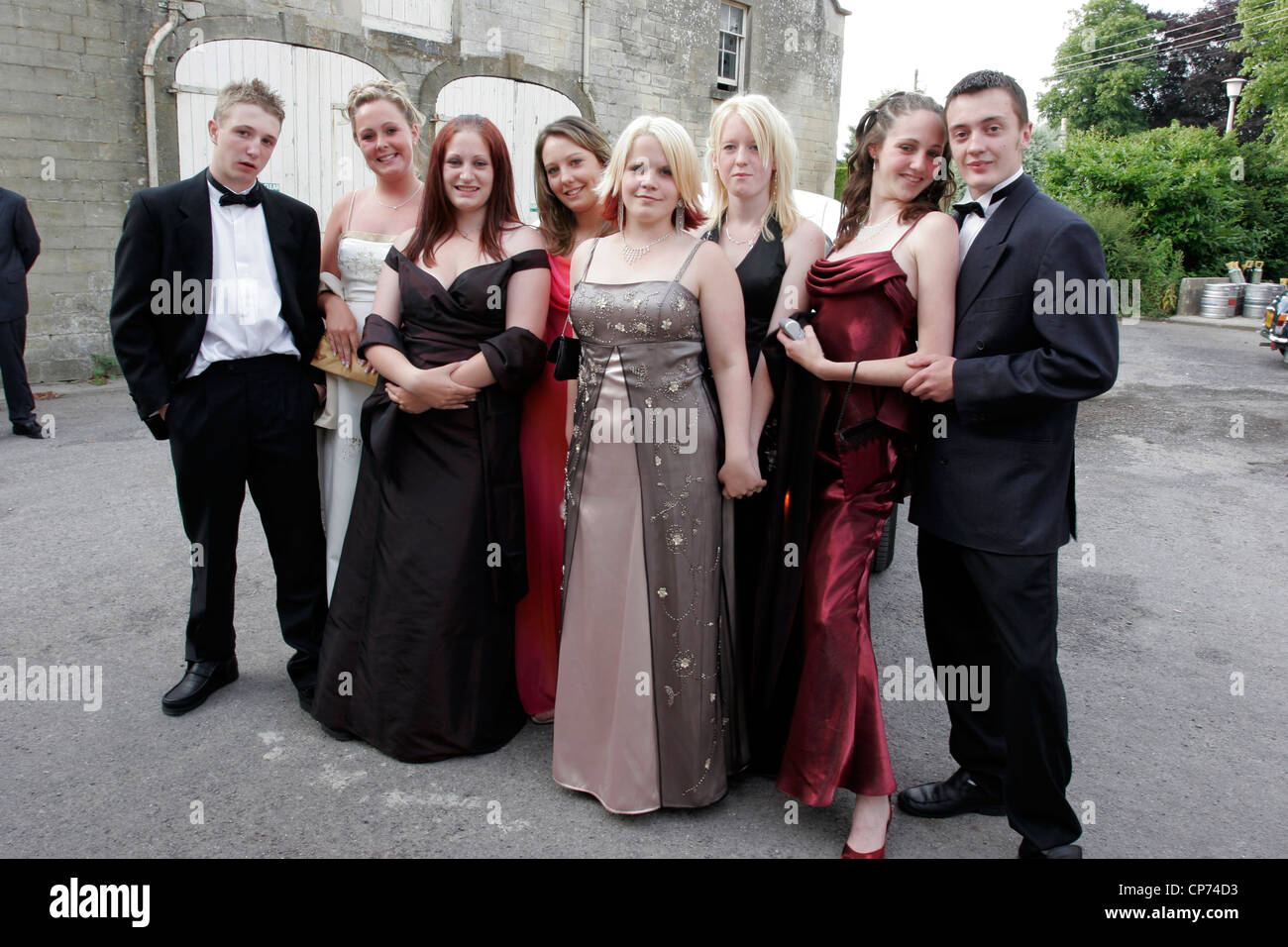 Student prom, Lavington School, Leigh Park Hotel, Bradford-on-Avon Stock Photo