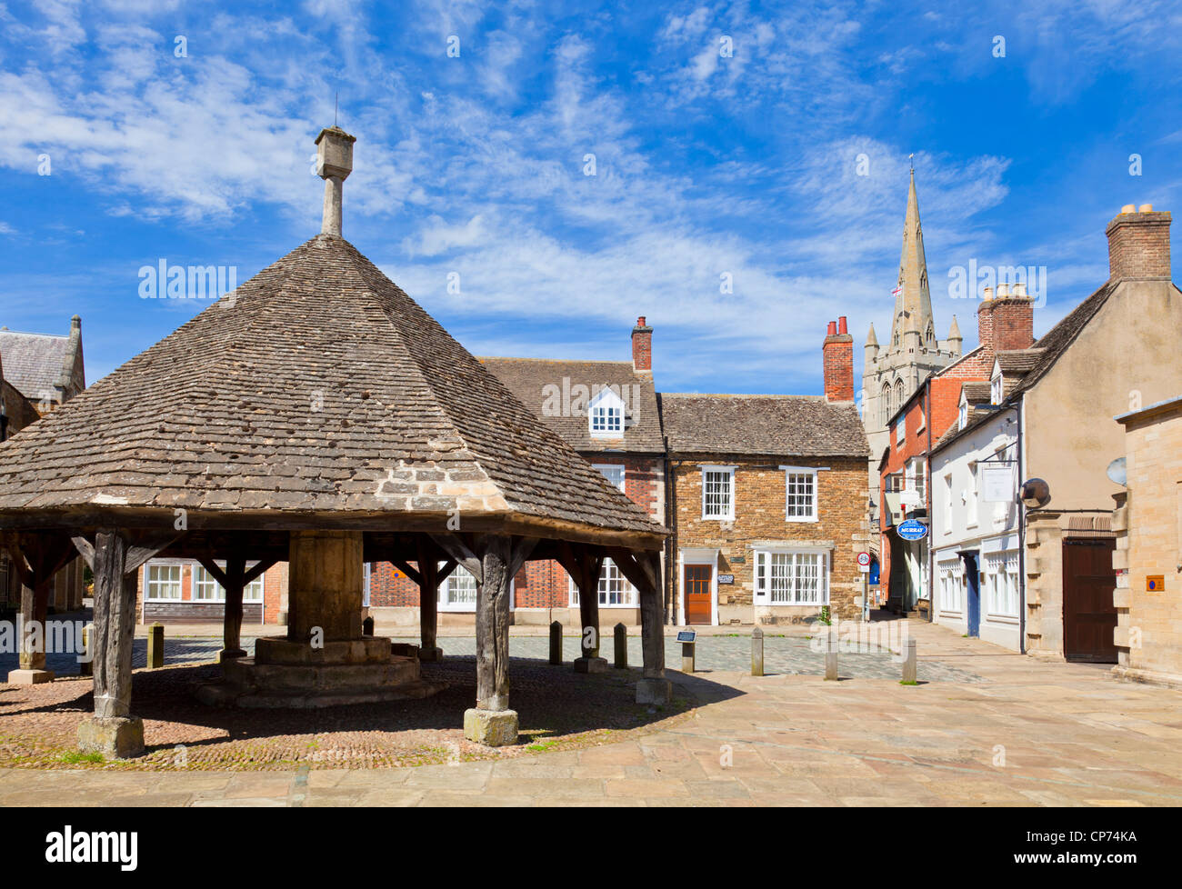 Oakham town Buttercross Market square Oakham Rutland England UK GB Europe Stock Photo