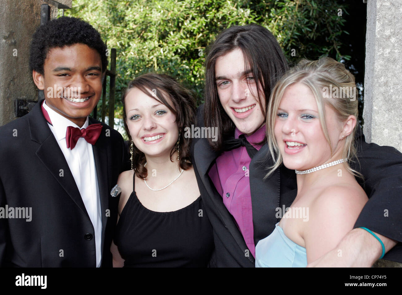 Student prom, Lavington School, Leigh Park Hotel, Bradford-on-Avon Stock Photo