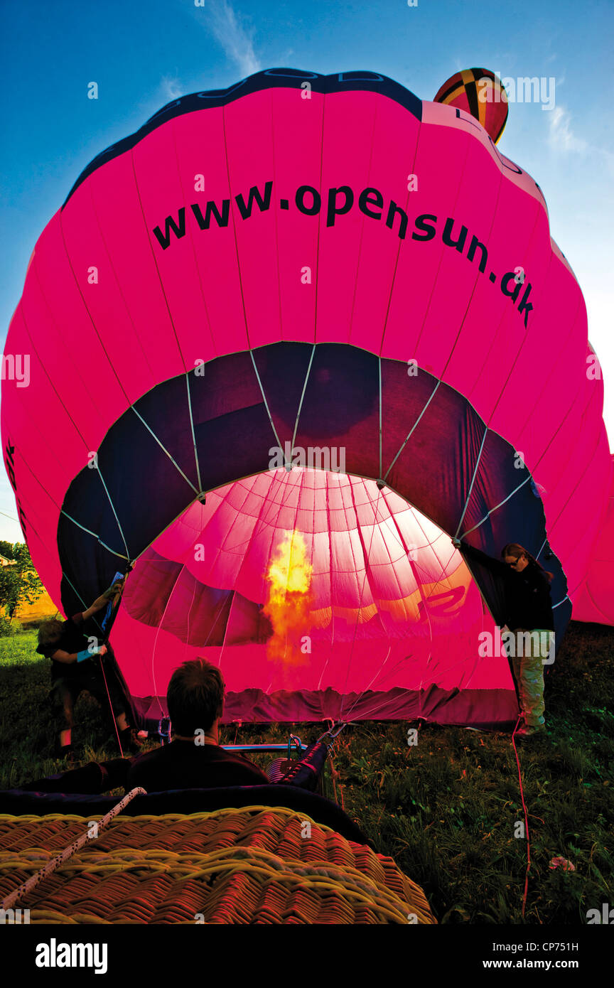 Europe Italy Piedmont ( Province of Cuneo  ) Mondovì  World Air Game 2009  balloons Stock Photo