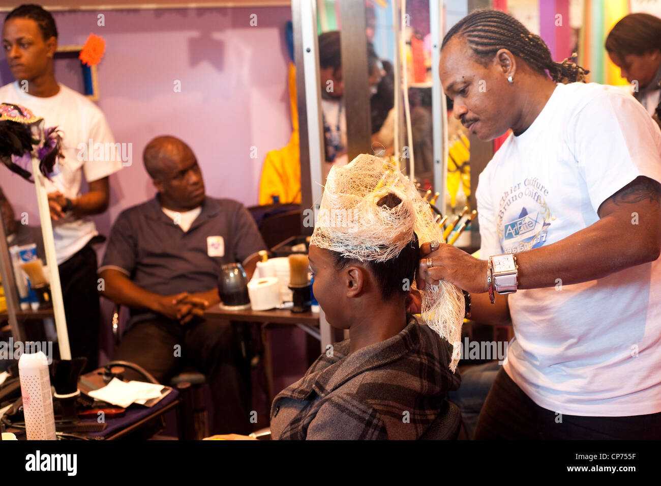 Afro Caribbean Hairdresser Stock Photos Afro Caribbean