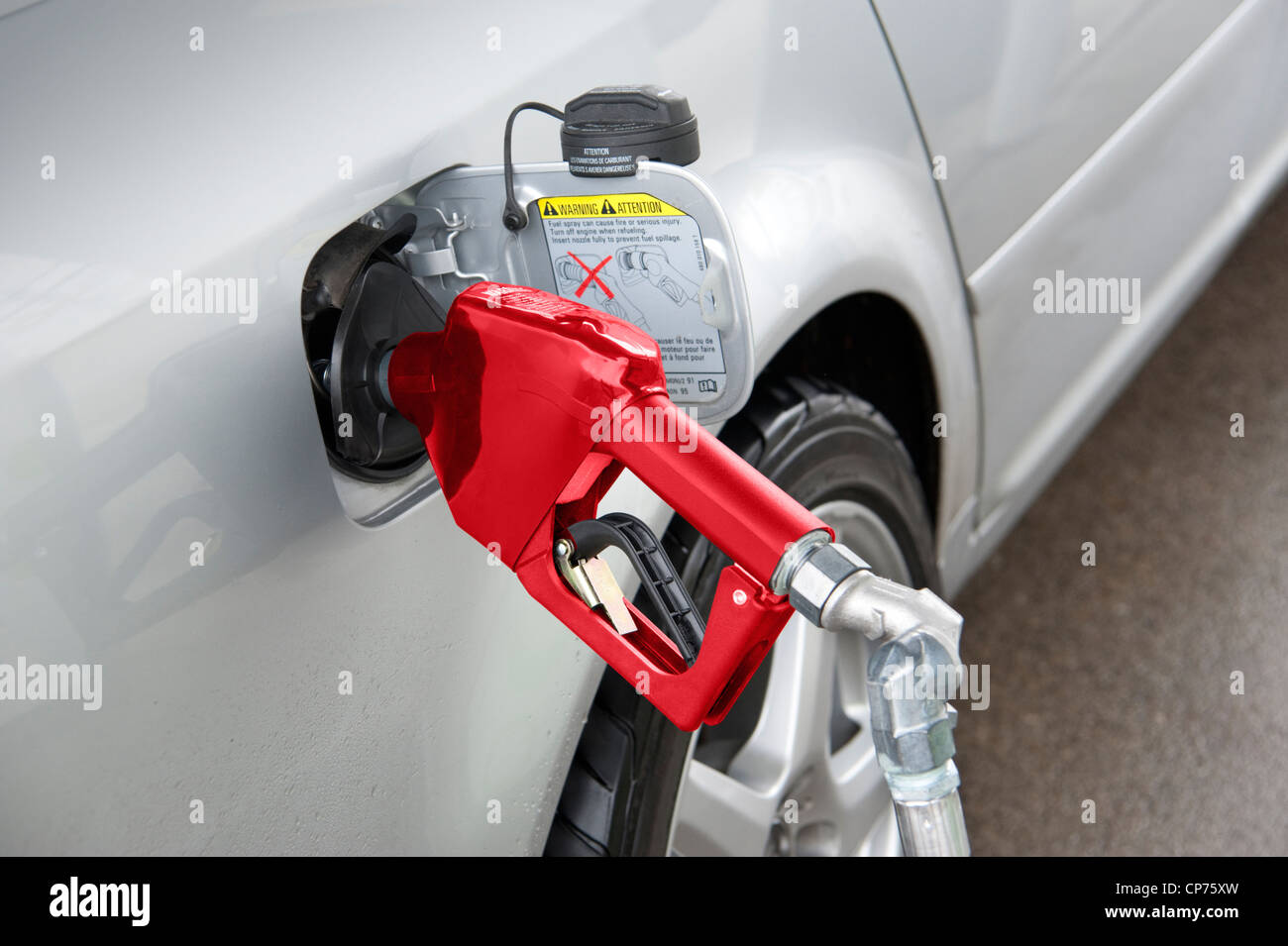 Filling up at the gas pump Stock Photo Alamy