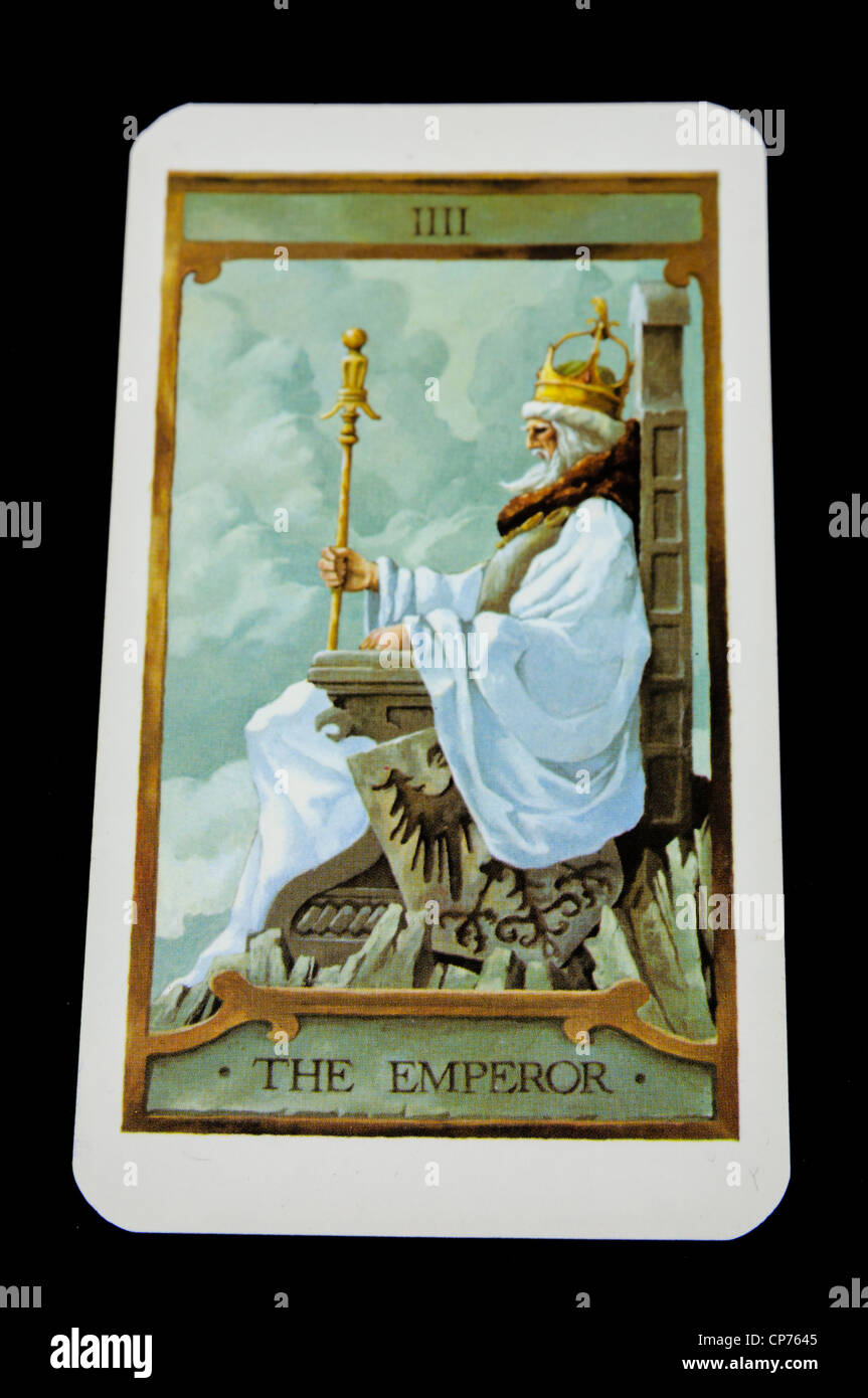 The Emperor Card From A Deck Of Tarot Cards Stock Photo Alamy