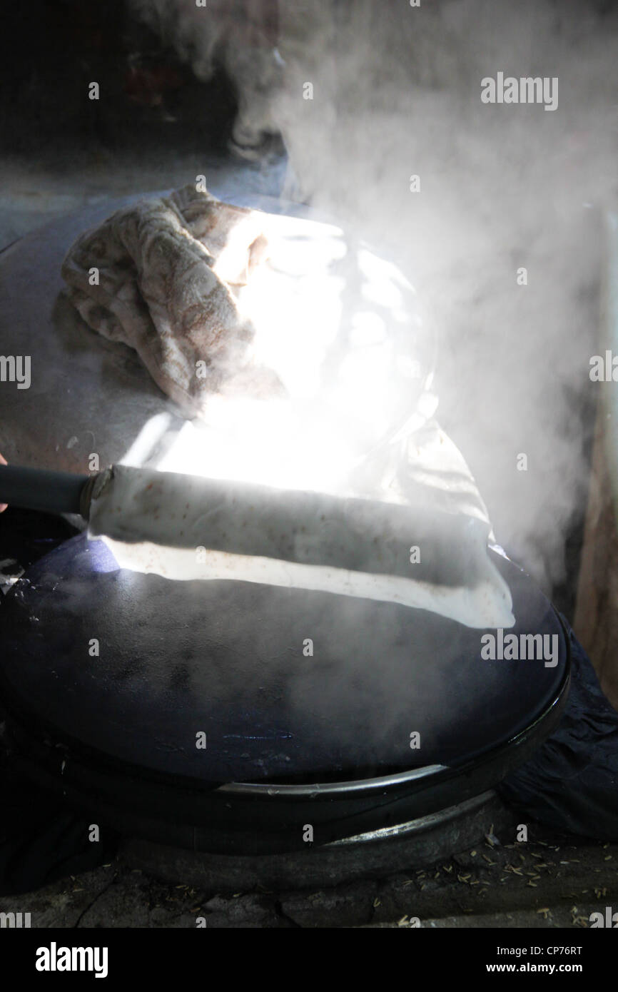 Making of Bánh Cuốn Vietnamese Rice Flour Pancakes Stock Photo Alamy