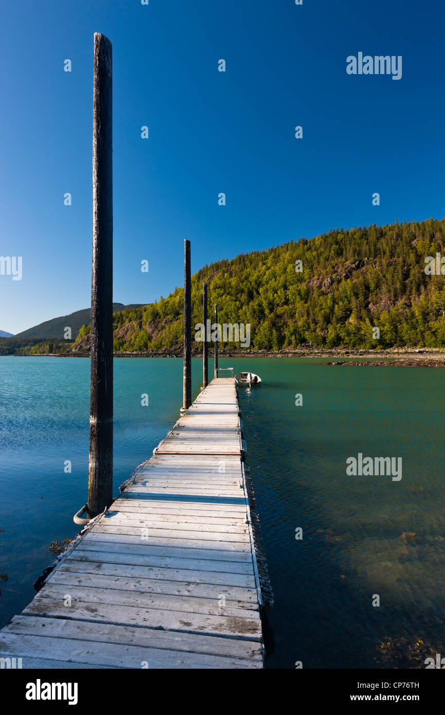 Boat ramp at Chilkat State Park, Chilkat Inlet, Haines, Southeast Alaska, Summer Stock Photo