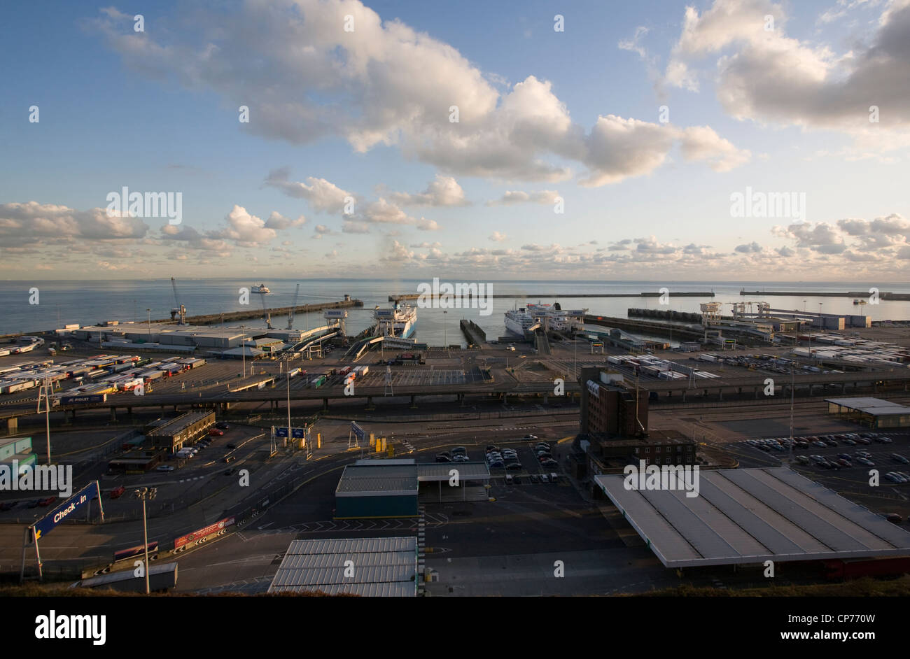 Dover Harbour, Channel Ferry Crossing, Kent, England, UK Stock Photo