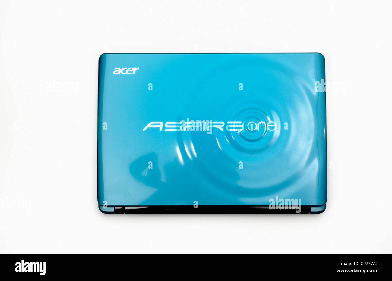blue acer aspire one notebook Stock Photo