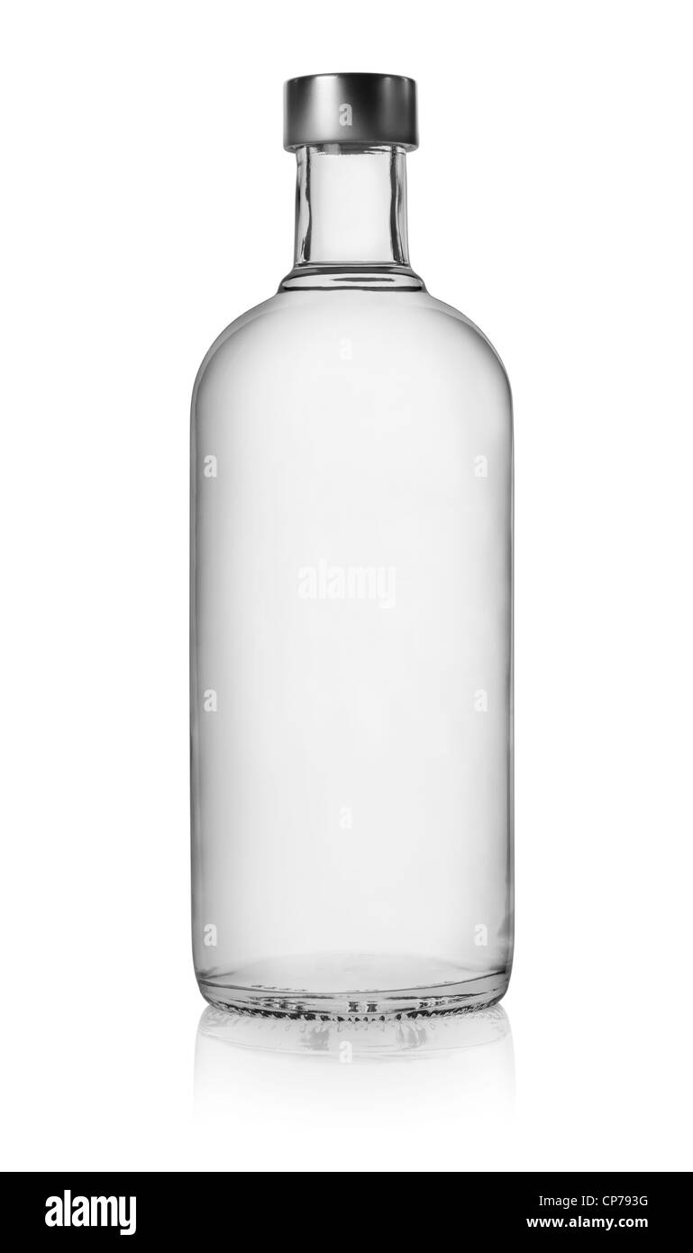 Bottle of vodka isolated on a white background. Clipping Path Stock Photo