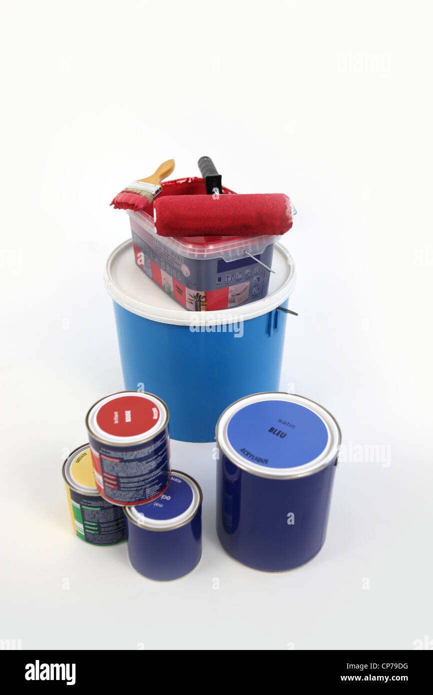 Selection of painting equipment Stock Photo Alamy