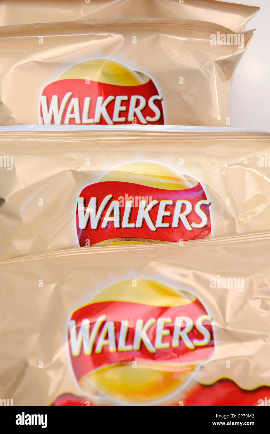 walkers crinkles crisps english packaging Stock Photo
