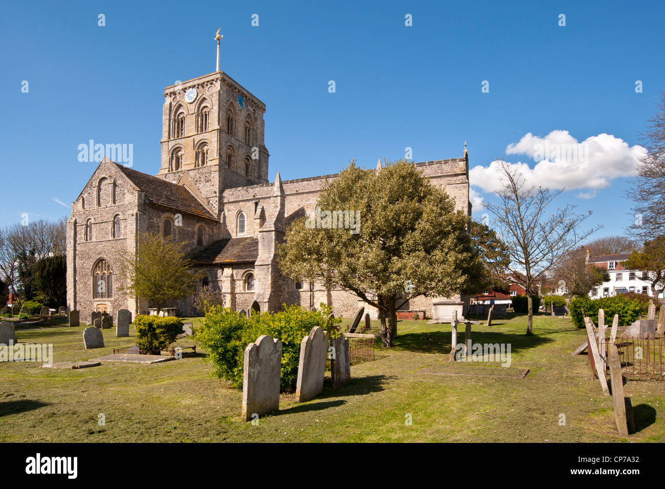 SHOREHAM-ON-SEA, WEST SUSSEX, UK - APRIL 30, 2012: The Parish church of St Mary de Haura Stock Photo