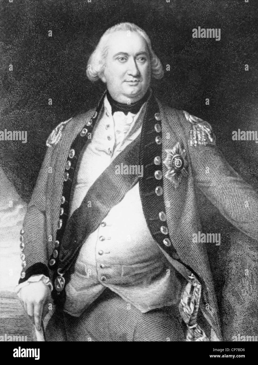 Engraving of British General Lord Charles Cornwallis from original