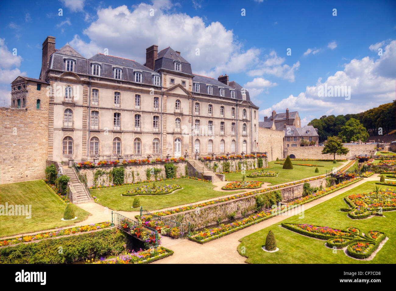 The Chateau de l'Hermine, also known as the Hotel Lagorce, Vannes, France Stock Photo