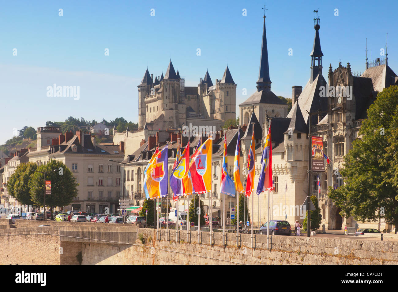 The City Of Saumur On The Banks Of The River Loire France Stock Photo Alamy