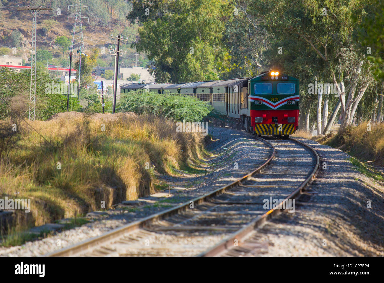 Passenger train in Punjab Province, Pakistan Stock Photo Alamy