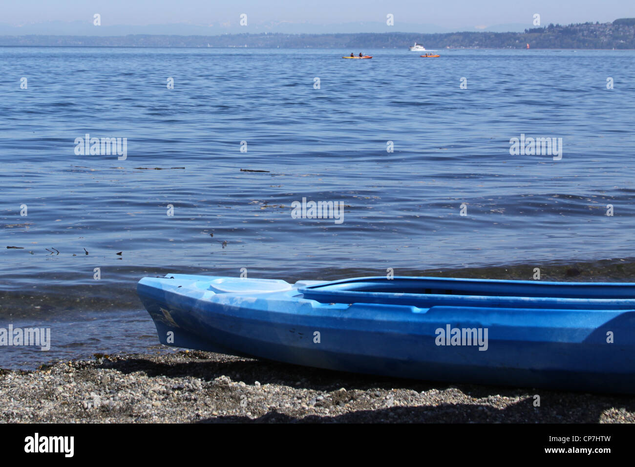 Kayak on the beach Stock Photo - Alamy