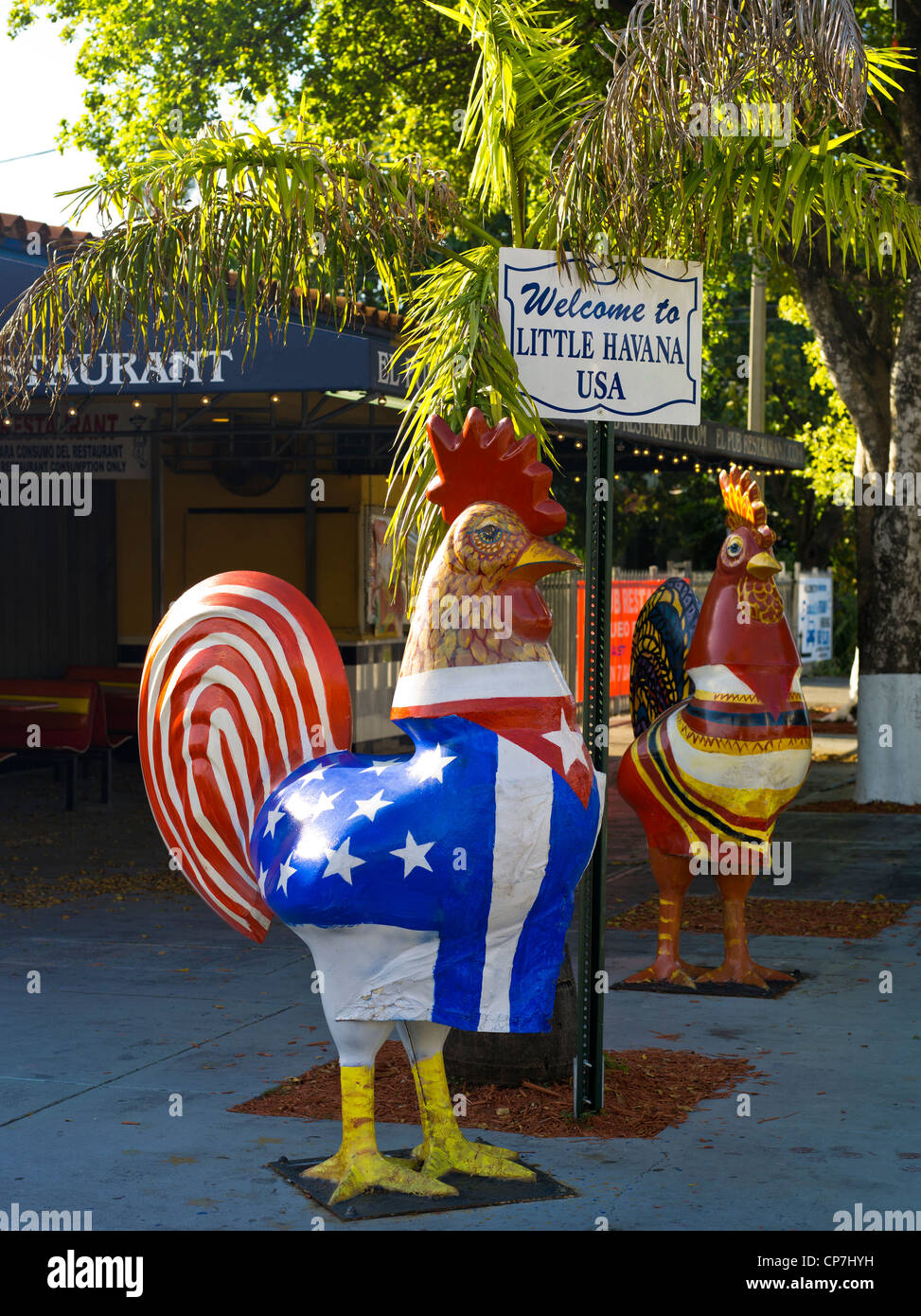 Roosters. Little Havana. Miami. Florida. USA Stock Photo
