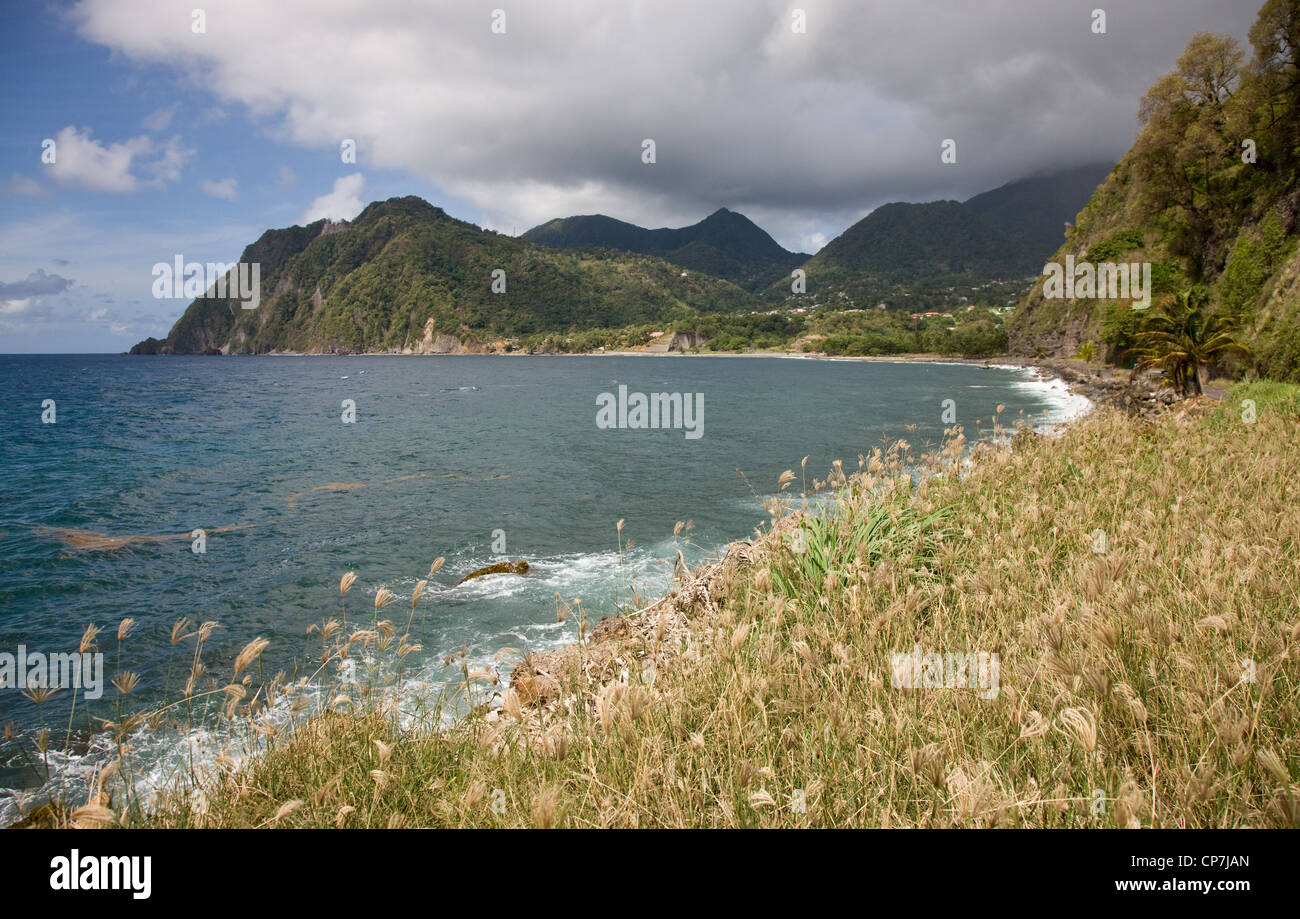 Grand Bay and Tete Morne on the southern tip of Dominica West Indies
