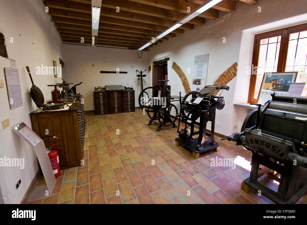 Italy, Lombardy, Soncino, printing museum Stock Photo