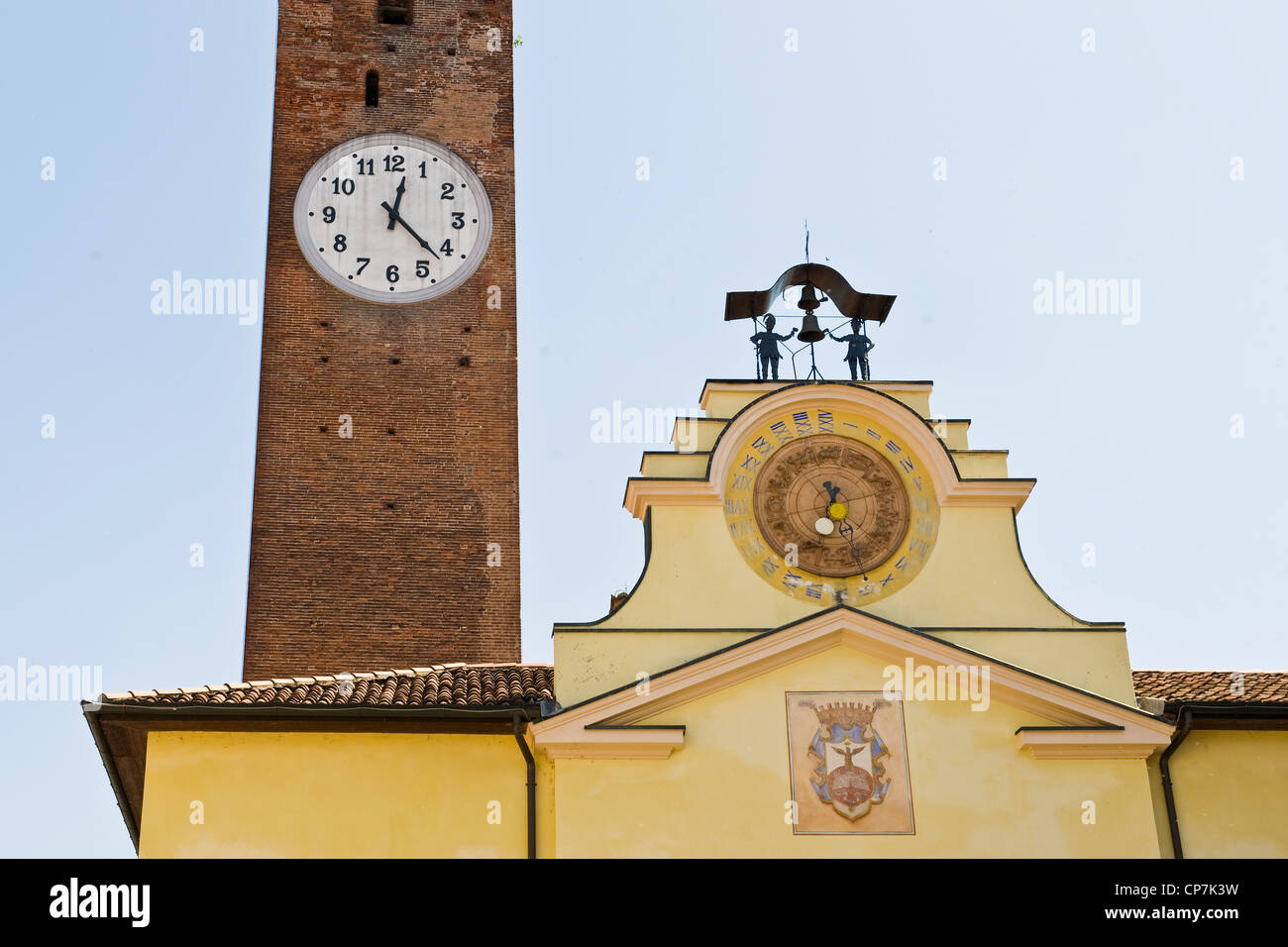 Italy, Lombardy, Soncino, town hall Stock Photo