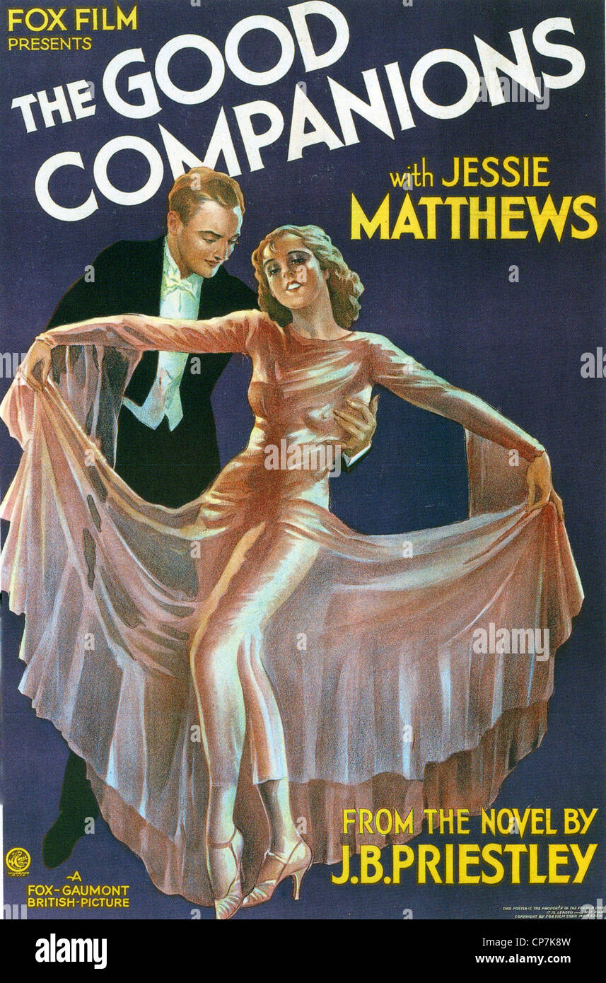 THE GOOD COMPANIONS Poster for 1933 F0x-Gaumont British film with Jessie Matthews Stock Photo