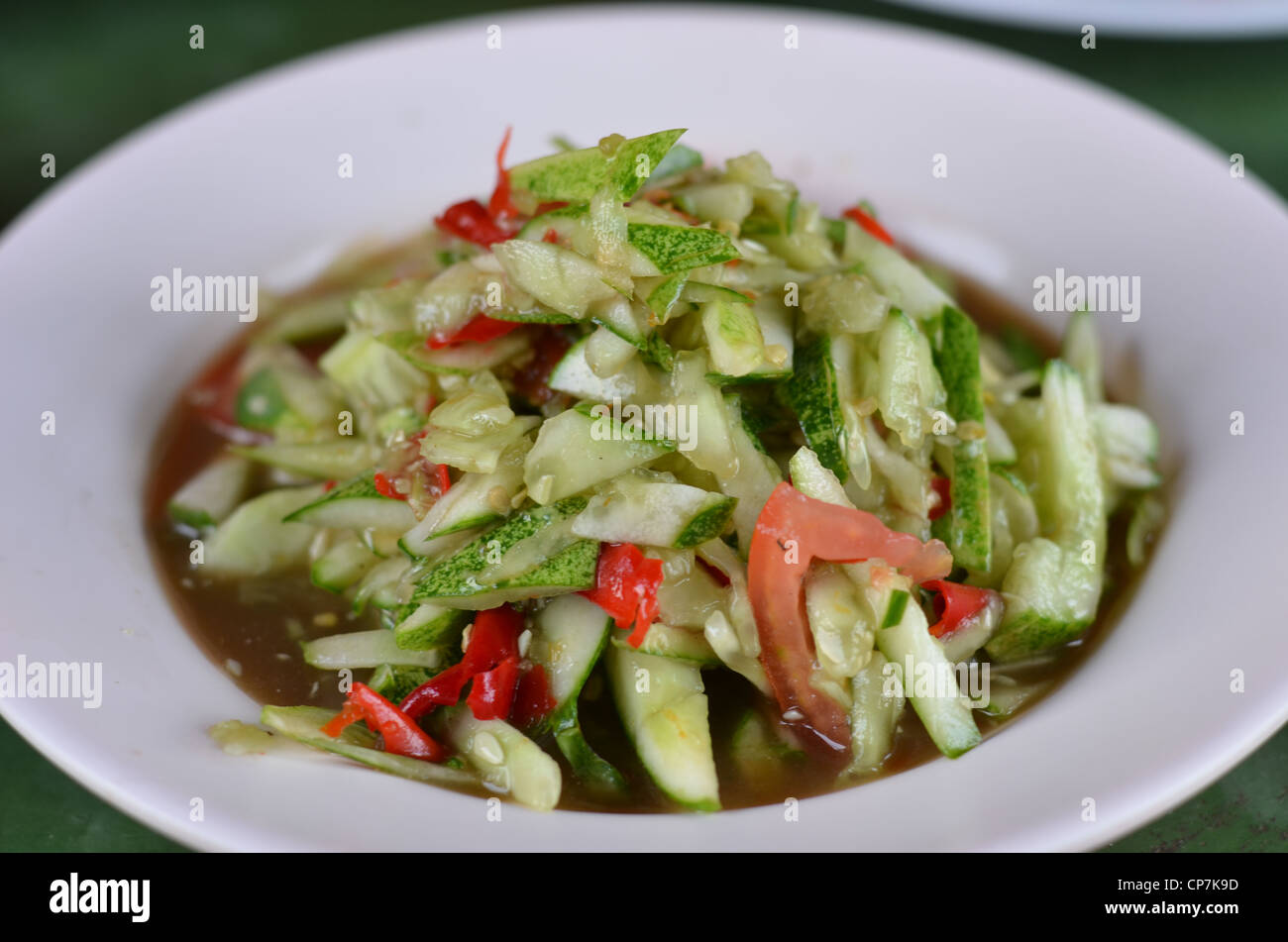 String bean spicy salad , thai spicy food Stock Photo Alamy