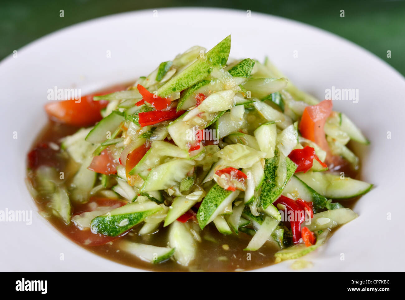 String bean spicy salad , thai spicy salad Stock Photo Alamy