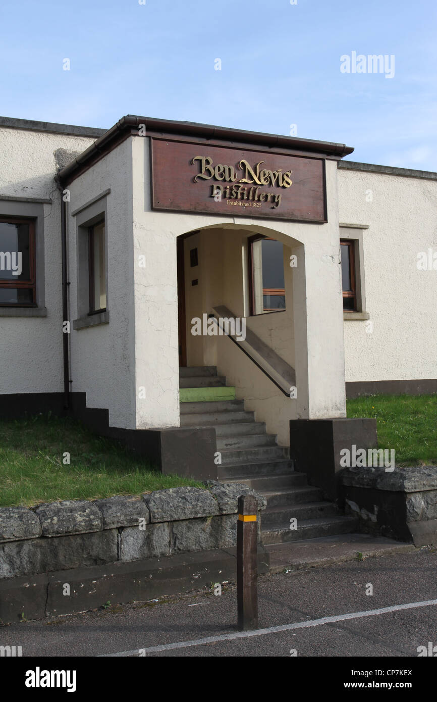 Exterior of Ben Nevis distillery Fort William Scotland March 2012 Stock