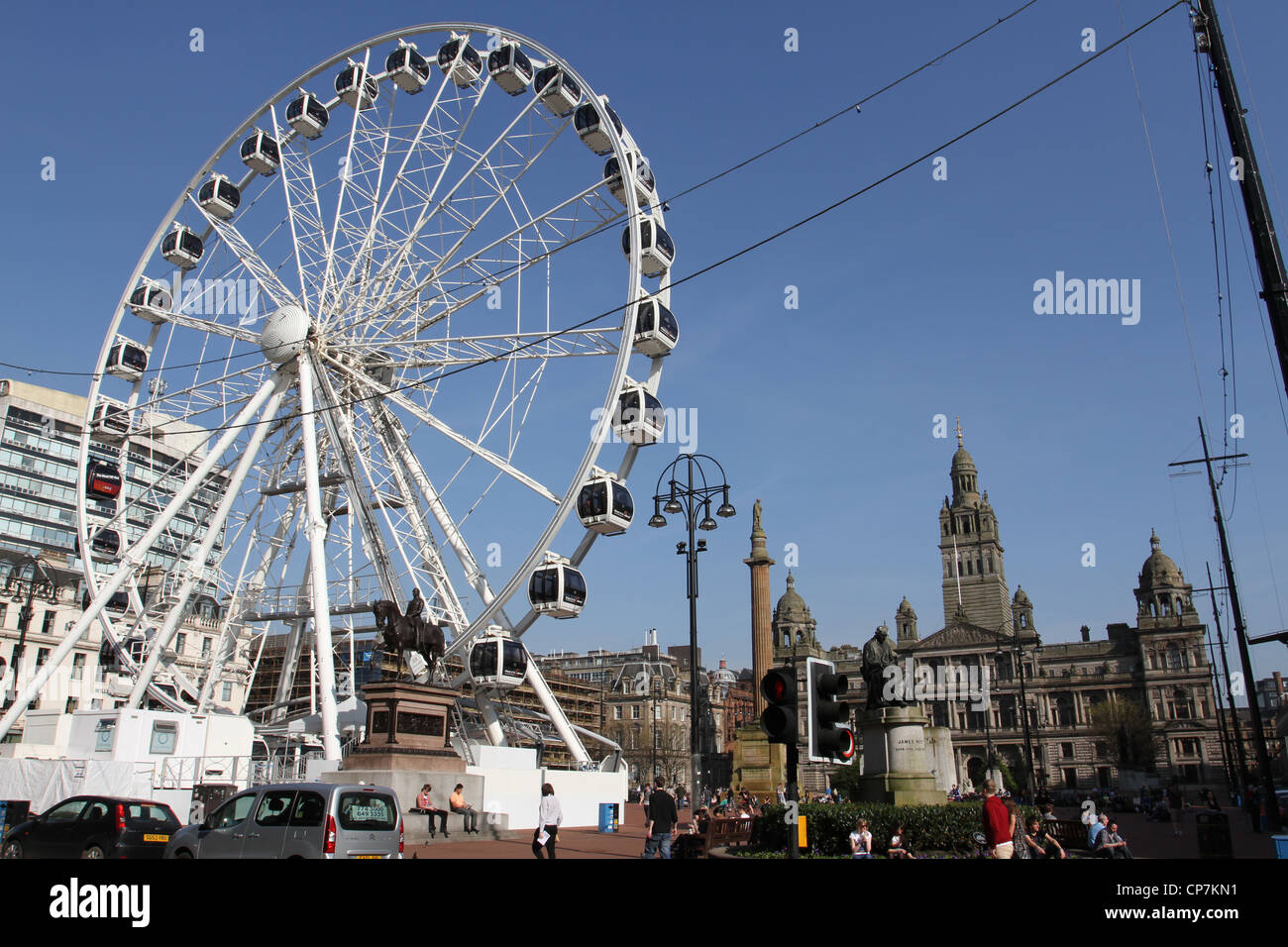 The Wheel of Glasgow Square Glasgow Scotland March 2012 Stock