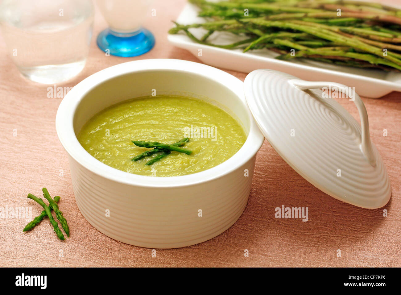 Wild asparagus cream. Recipe available Stock Photo Alamy