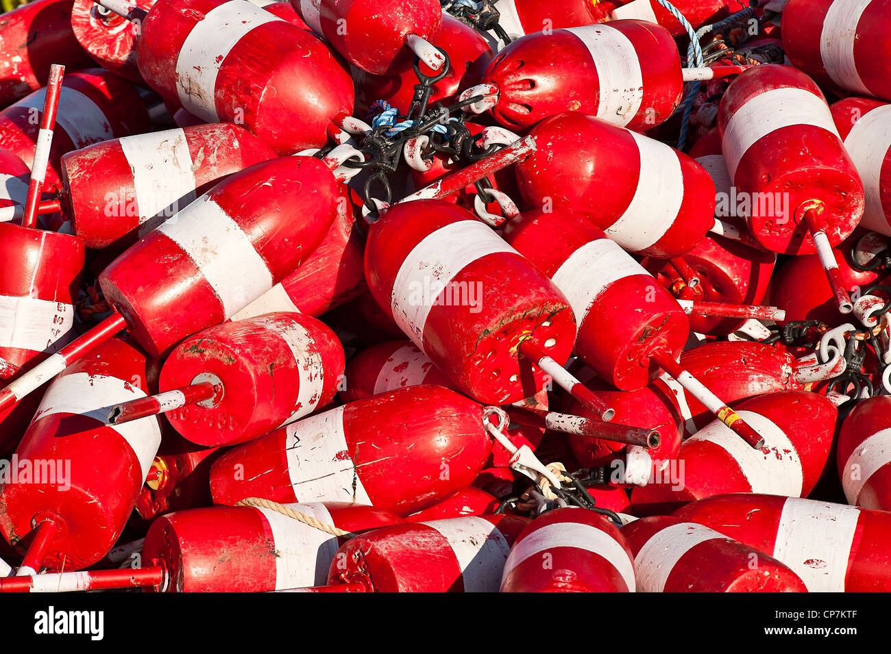 Lobster buoys, Maine, USA Stock Photo Alamy