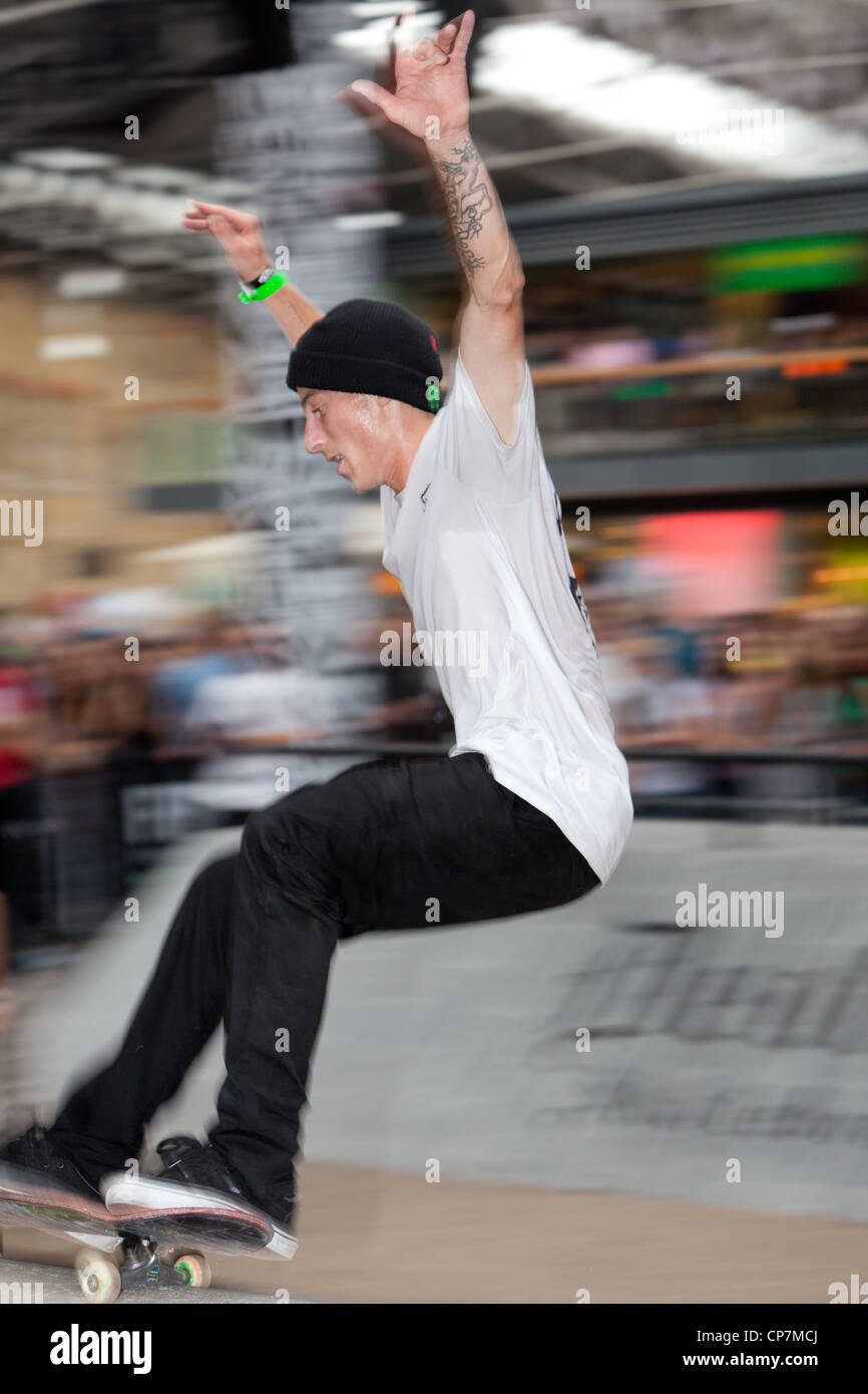 Competitor in Vans Downtown Showdown skateboard event, Spitalfields