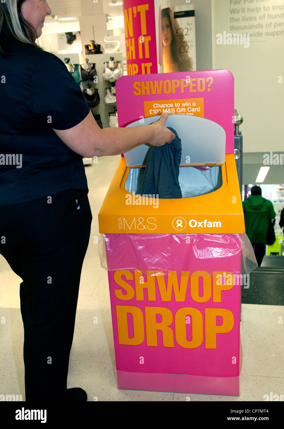 Shwop Drop scheme by Marks & Spencer and Oxfam for recycling clothes