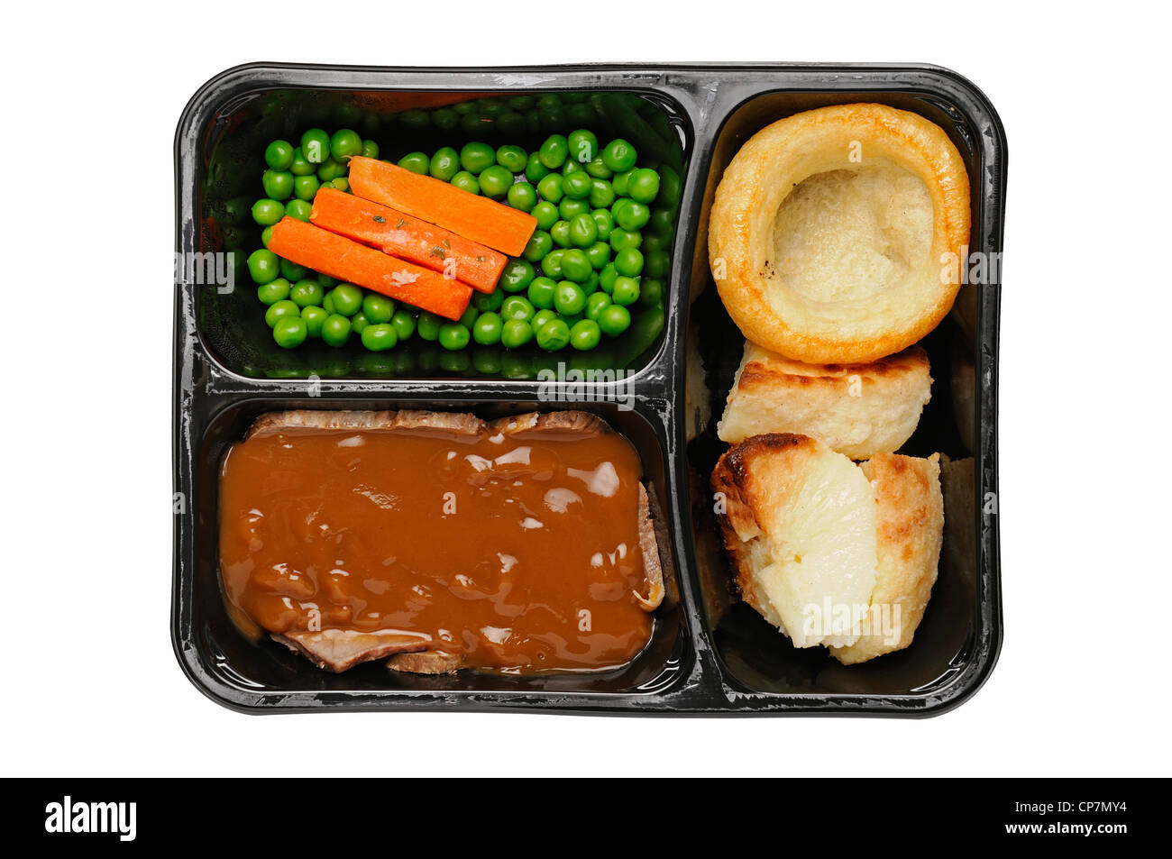 TV Dinner, Cut Out. Stock Photo